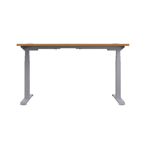 Economy Sit Stand Desk (FSC) 1400 X 800 Nova Oak/Silver