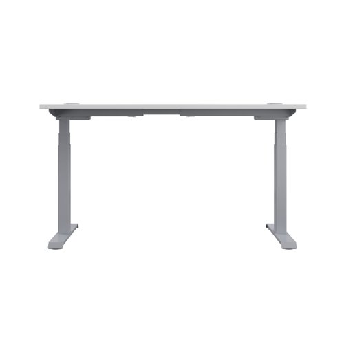 Economy Sit Stand Desk 1400 X 800 White/Silver