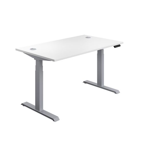 Economy Sit Stand Desk 1400 X 800 White-Silver