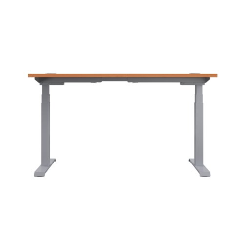 Economy Sit Stand Desk 1600 X 800 Beech/Silver