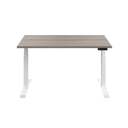 Economy Sit Stand Desk (FSC) 1600 X 800 Grey Oak/White