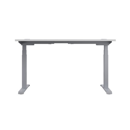 Economy Sit Stand Desk (FSC) 1600 X 800 White/Silver