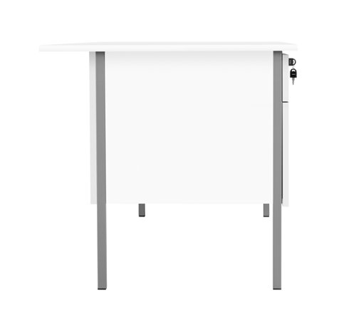Eco 18 Rectangular Desk with 2 Drawer Pedestal 1200 X 750 White/Black