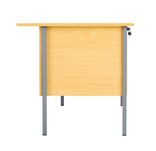 Eco 18 Rectangular Desk with 2 Drawer Pedestal 1500 X 750 Oak/Black TC Group