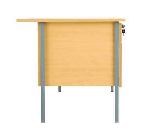 Eco 18 Rectangular Desk with fixed pedestal storage built in.