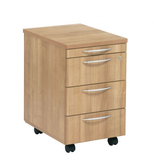 E Space Executive 3 Drawer Mobile Pedestal - Cappuccino