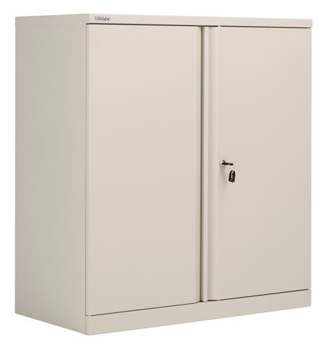 Bisley Essentials Steel Double Door Cupboard 1015mm High Goose Grey