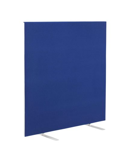 1200W X 1200H Upholstered Floor Standing Screen Straight Royal Blue