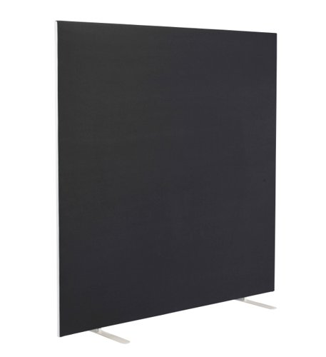 1600W X 1600H Upholstered Floor Standing Screen Straight - Black