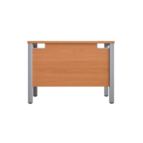 GP1060RECBESV | The Goal Post Rectangular Desk is the perfect addition to any modern office space. With its ultra-modern goalpost leg design and modesty panel, this desk is both stylish and functional. The rectangular style desk provides ample workspace, while the secure and sturdy frame ensures long-lasting use. The 25mm top thickness and durable, well-joined tops provide a timeless finish that will stand the test of time. Whether you're working on a project or just need a place to organize your thoughts, the Goal Post Rectangular Desk is the perfect solution. So why wait? Invest in your productivity today and experience the benefits of this amazing desk for yourself!