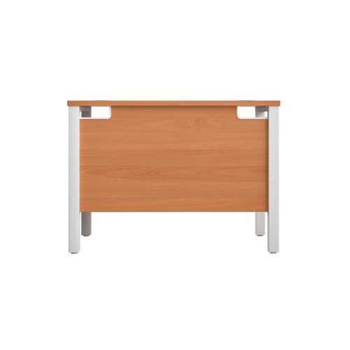 GP1060RECBEWH | The Goal Post Rectangular Desk is the perfect addition to any modern office space. With its ultra-modern goalpost leg design and modesty panel, this desk is both stylish and functional. The rectangular style desk provides ample workspace, while the secure and sturdy frame ensures long-lasting use. The 25mm top thickness and durable, well-joined tops provide a timeless finish that will stand the test of time. Whether you're working on a project or just need a place to organize your thoughts, the Goal Post Rectangular Desk is the perfect solution. So why wait? Invest in your productivity today and experience the benefits of this amazing desk for yourself!
