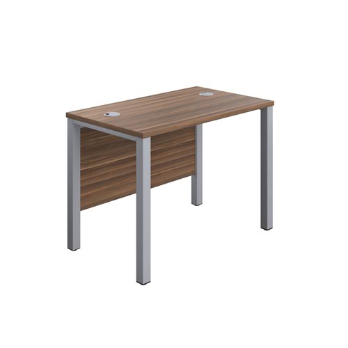 1000X600 Goal Post Rectangular Desk Dark Walnut-Silver