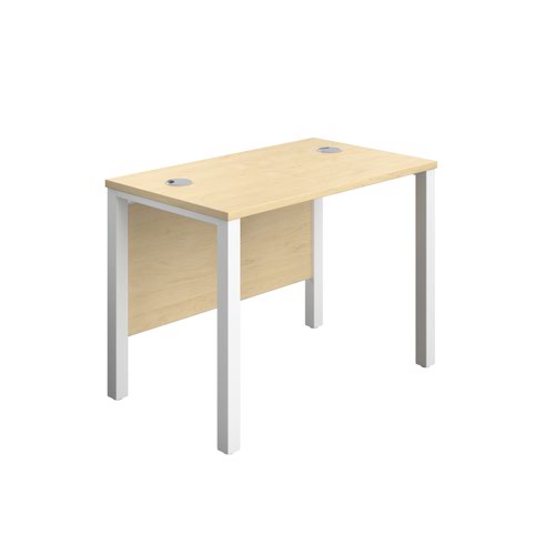 Jemini Goal Post Rectangular Desk 1000x600mmMaple-White GP1060RECMAWH