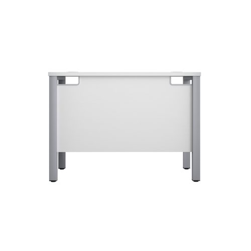 Jemini Rectangular Goal Post Desk 1000x600x730mm White/Silver KF821427