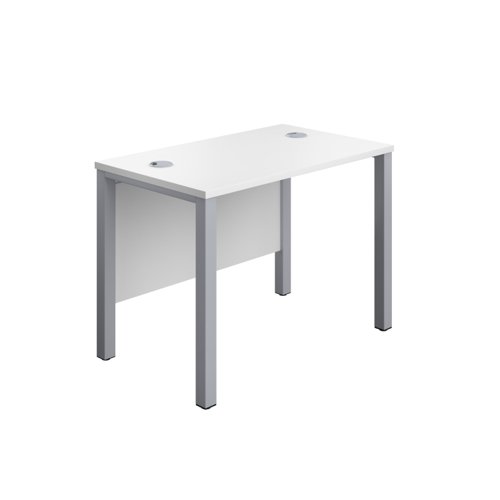 Goal Post Rectangular Desk (FSC) 1000X600 White/Silver