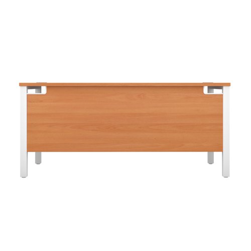 GP1260RECBEWH | The Goal Post Rectangular Desk is the perfect addition to any modern office space. With its ultra-modern goalpost leg design and modesty panel, this desk is both stylish and functional. The rectangular style desk provides ample workspace, while the secure and sturdy frame ensures long-lasting use. The 25mm top thickness and durable, well-joined tops provide a timeless finish that will stand the test of time. Whether you're working on a project or just need a place to organize your thoughts, the Goal Post Rectangular Desk is the perfect solution. So why wait? Invest in your productivity today and experience the benefits of this amazing desk for yourself!