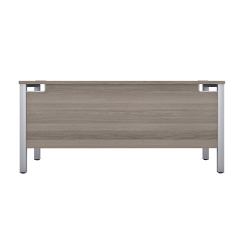 Goal Post Rectangular Desk 1200X600 Grey Oak/Silver
