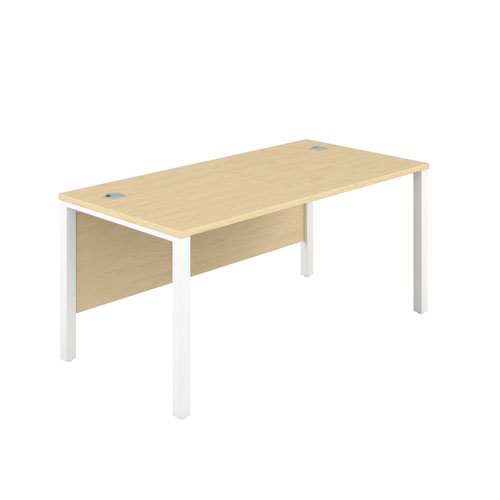 1200X600 Goal Post Rectangular Desk Maple-White
