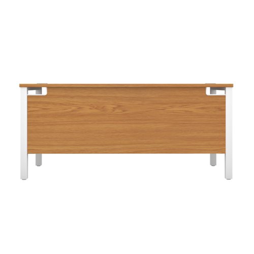 GP1260RECNOWH | The Goal Post Rectangular Desk is the perfect addition to any modern office space. With its ultra-modern goalpost leg design and modesty panel, this desk is both stylish and functional. The rectangular style desk provides ample workspace, while the secure and sturdy frame ensures long-lasting use. The 25mm top thickness and durable, well-joined tops provide a timeless finish that will stand the test of time. Whether you're working on a project or just need a place to organize your thoughts, the Goal Post Rectangular Desk is the perfect solution. So why wait? Invest in your productivity today and experience the benefits of this amazing desk for yourself!