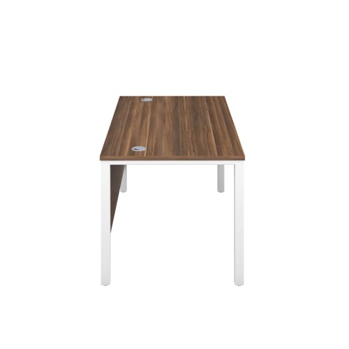 GP1460RECDWWH | The Goal Post Rectangular Desk is the perfect addition to any modern office space. With its ultra-modern goalpost leg design and modesty panel, this desk is both stylish and functional. The rectangular style desk provides ample workspace, while the secure and sturdy frame ensures long-lasting use. The 25mm top thickness and durable, well-joined tops provide a timeless finish that will stand the test of time. Whether you're working on a project or just need a place to organize your thoughts, the Goal Post Rectangular Desk is the perfect solution. So why wait? Invest in your productivity today and experience the benefits of this amazing desk for yourself!
