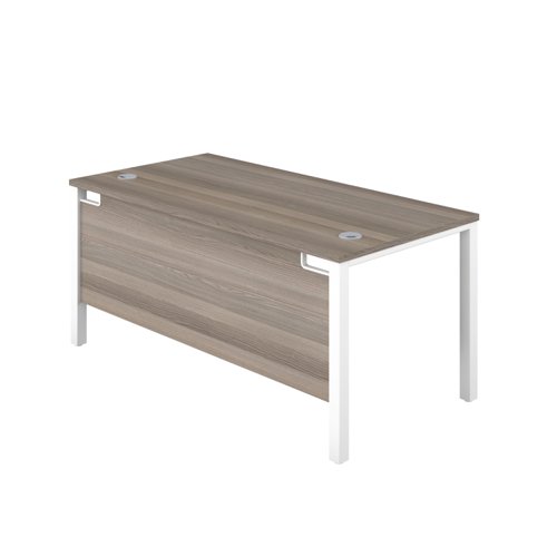 GP1660RECGOWH | The Goal Post Rectangular Desk is the perfect addition to any modern office space. With its ultra-modern goalpost leg design and modesty panel, this desk is both stylish and functional. The rectangular style desk provides ample workspace, while the secure and sturdy frame ensures long-lasting use. The 25mm top thickness and durable, well-joined tops provide a timeless finish that will stand the test of time. Whether you're working on a project or just need a place to organize your thoughts, the Goal Post Rectangular Desk is the perfect solution. So why wait? Invest in your productivity today and experience the benefits of this amazing desk for yourself!