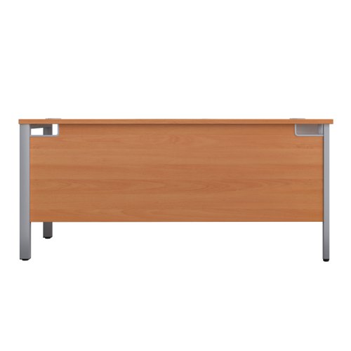 GP1680LHRETBESV | The Goal Post Left Hand Return Desk is the perfect addition to any modern office space. With its ultra-modern goalpost leg design and modesty panel, this return style desk is both stylish and functional. The secure and sturdy frame ensures long-lasting use, while the durable and well-joined tops provide a timeless finish. The 25mm top thickness adds to the desk's durability and strength. This desk is perfect for those who want a sleek and modern look in their workspace, without sacrificing functionality or durability. Invest in the Goal Post Left Hand Return Desk for a stylish and practical addition to your office.