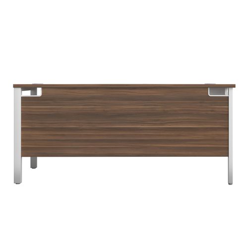 Goal Post Left Hand Return Desk (FSC) 1600X800 Dark Walnut/White