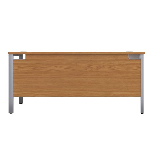 GP1680LHRETNOSV | The Goal Post Left Hand Return Desk is the perfect addition to any modern office space. With its ultra-modern goalpost leg design and modesty panel, this return style desk is both stylish and functional. The secure and sturdy frame ensures long-lasting use, while the durable and well-joined tops provide a timeless finish. The 25mm top thickness adds to the desk's durability and strength. This desk is perfect for those who want a sleek and modern look in their workspace, without sacrificing functionality or durability. Invest in the Goal Post Left Hand Return Desk for a stylish and practical addition to your office.