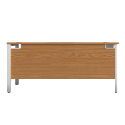 GP1680LHRETNOWH | The Goal Post Left Hand Return Desk is the perfect addition to any modern office space. With its ultra-modern goalpost leg design and modesty panel, this return style desk is both stylish and functional. The secure and sturdy frame ensures long-lasting use, while the durable and well-joined tops provide a timeless finish. The 25mm top thickness adds to the desk's durability and strength. This desk is perfect for those who want a sleek and modern look in their workspace, without sacrificing functionality or durability. Invest in the Goal Post Left Hand Return Desk for a stylish and practical addition to your office.