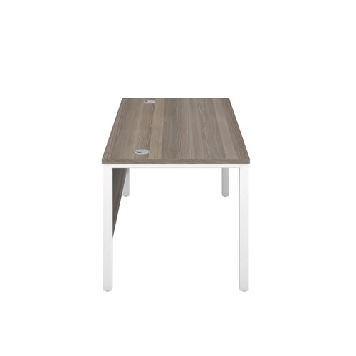 GP1680RECGOWH | The Goal Post Rectangular Desk is the perfect addition to any modern office space. With its ultra-modern goalpost leg design and modesty panel, this desk is both stylish and functional. The rectangular style desk provides ample workspace, while the secure and sturdy frame ensures long-lasting use. The 25mm top thickness and durable, well-joined tops provide a timeless finish that will stand the test of time. Whether you're working on a project or just need a place to organize your thoughts, the Goal Post Rectangular Desk is the perfect solution. So why wait? Invest in your productivity today and experience the benefits of this amazing desk for yourself!