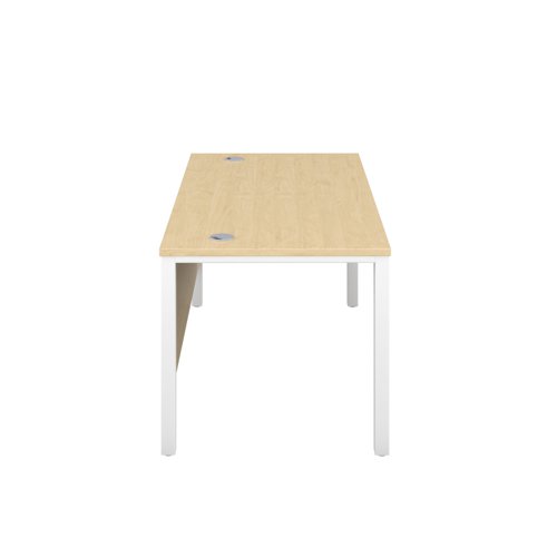 GP1680RECMAWH | The Goal Post Rectangular Desk is the perfect addition to any modern office space. With its ultra-modern goalpost leg design and modesty panel, this desk is both stylish and functional. The rectangular style desk provides ample workspace, while the secure and sturdy frame ensures long-lasting use. The 25mm top thickness and durable, well-joined tops provide a timeless finish that will stand the test of time. Whether you're working on a project or just need a place to organize your thoughts, the Goal Post Rectangular Desk is the perfect solution. So why wait? Invest in your productivity today and experience the benefits of this amazing desk for yourself!