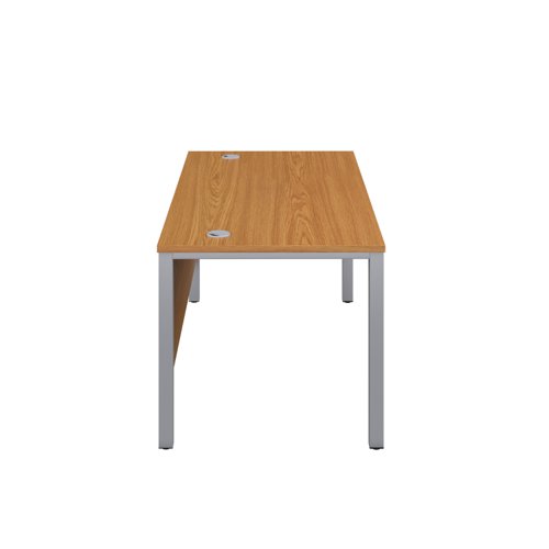 GP1680RECNOSV | The Goal Post Rectangular Desk is the perfect addition to any modern office space. With its ultra-modern goalpost leg design and modesty panel, this desk is both stylish and functional. The rectangular style desk provides ample workspace, while the secure and sturdy frame ensures long-lasting use. The 25mm top thickness and durable, well-joined tops provide a timeless finish that will stand the test of time. Whether you're working on a project or just need a place to organize your thoughts, the Goal Post Rectangular Desk is the perfect solution. So why wait? Invest in your productivity today and experience the benefits of this amazing desk for yourself!
