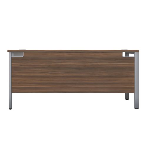 Goal Post Right Hand Return Desk (FSC) 1600X800 Dark Walnut/Silver