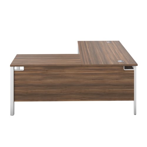 GP1680RHRETDWWH | The Goal Post Right Hand Return Desk is the perfect addition to any modern office space. With its ultra-modern goalpost leg design and modesty panel, this return style desk is both stylish and functional. The secure and sturdy frame ensures long-lasting use, while the durable and well-joined tops provide a timeless finish. The 25mm top thickness adds to the desk's durability and strength. This desk is perfect for those who want a sleek and modern workspace that is both functional and stylish. Whether you're working from home or in the office, the Goal Post Right Hand Return Desk is the perfect choice for anyone who wants a desk that is both secure and stylish.