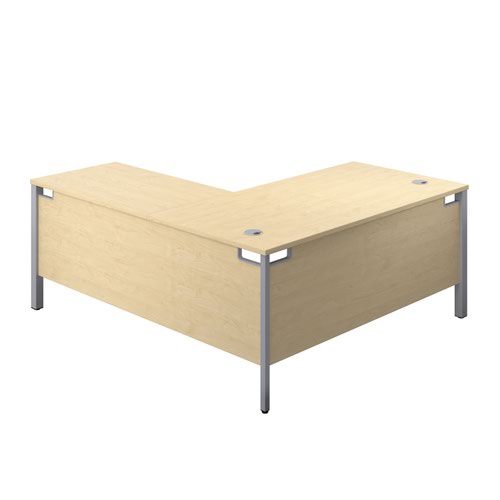 Goal Post Right Hand Return Desk (FSC) 1600X800 Maple/Silver