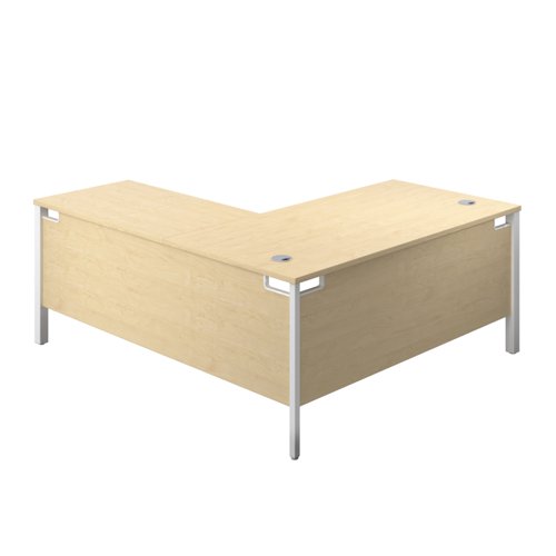 The Goal Post Right Hand Return Desk is the perfect addition to any modern office space. With its ultra-modern goalpost leg design and modesty panel, this return style desk is both stylish and functional. The secure and sturdy frame ensures long-lasting use, while the durable and well-joined tops provide a timeless finish. The 25mm top thickness adds to the desk's durability and strength. This desk is perfect for those who want a sleek and modern workspace that is both functional and stylish. Whether you're working from home or in the office, the Goal Post Right Hand Return Desk is the perfect choice for anyone who wants a desk that is both secure and stylish.