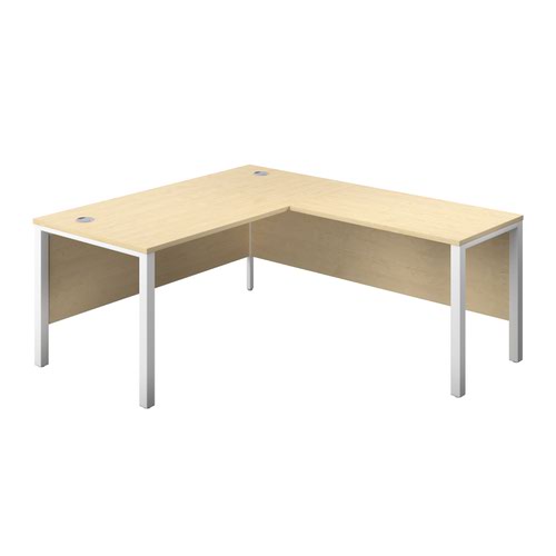 1600X800 Goal Post Right Hand Return Desk Maple-White
