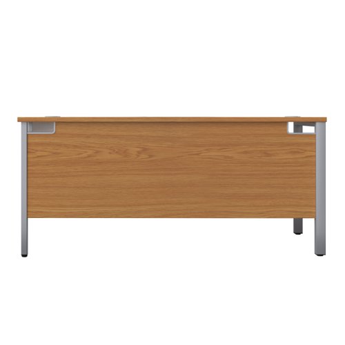 GP1680RHRETNOSV | The Goal Post Right Hand Return Desk is the perfect addition to any modern office space. With its ultra-modern goalpost leg design and modesty panel, this return style desk is both stylish and functional. The secure and sturdy frame ensures long-lasting use, while the durable and well-joined tops provide a timeless finish. The 25mm top thickness adds to the desk's durability and strength. This desk is perfect for those who want a sleek and modern workspace that is both functional and stylish. Whether you're working from home or in the office, the Goal Post Right Hand Return Desk is the perfect choice for anyone who wants a desk that is both secure and stylish.