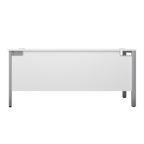 GP1680RHRETWHSV | The Goal Post Right Hand Return Desk is the perfect addition to any modern office space. With its ultra-modern goalpost leg design and modesty panel, this return style desk is both stylish and functional. The secure and sturdy frame ensures long-lasting use, while the durable and well-joined tops provide a timeless finish. The 25mm top thickness adds to the desk's durability and strength. This desk is perfect for those who want a sleek and modern workspace that is both functional and stylish. Whether you're working from home or in the office, the Goal Post Right Hand Return Desk is the perfect choice for anyone who wants a desk that is both secure and stylish.