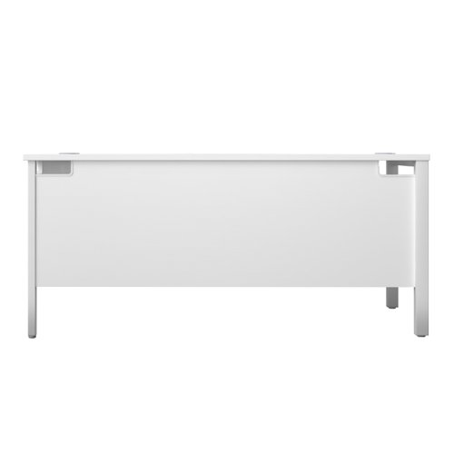 GP1680RHRETWHWH | The Goal Post Right Hand Return Desk is the perfect addition to any modern office space. With its ultra-modern goalpost leg design and modesty panel, this return style desk is both stylish and functional. The secure and sturdy frame ensures long-lasting use, while the durable and well-joined tops provide a timeless finish. The 25mm top thickness adds to the desk's durability and strength. This desk is perfect for those who want a sleek and modern workspace that is both functional and stylish. Whether you're working from home or in the office, the Goal Post Right Hand Return Desk is the perfect choice for anyone who wants a desk that is both secure and stylish.