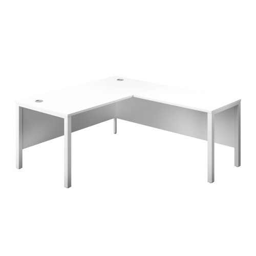 Goal Post Right Hand Return Desk (FSC) 1600X800 White/White