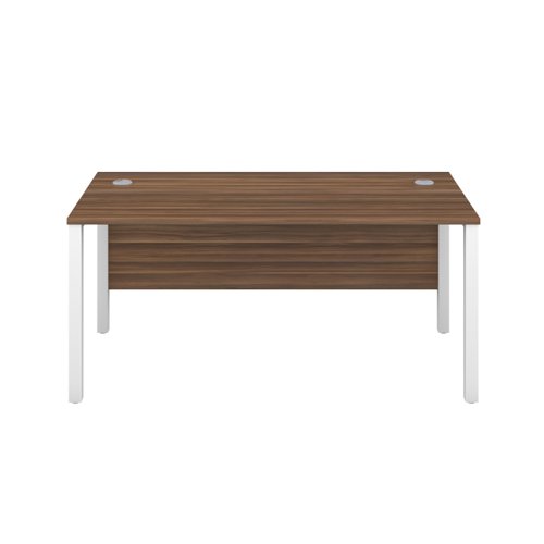 GP1860RECDWWH | The Goal Post Rectangular Desk is the perfect addition to any modern office space. With its ultra-modern goalpost leg design and modesty panel, this desk is both stylish and functional. The rectangular style desk provides ample workspace, while the secure and sturdy frame ensures long-lasting use. The 25mm top thickness and durable, well-joined tops provide a timeless finish that will stand the test of time. Whether you're working on a project or just need a place to organize your thoughts, the Goal Post Rectangular Desk is the perfect solution. So why wait? Invest in your productivity today and experience the benefits of this amazing desk for yourself!