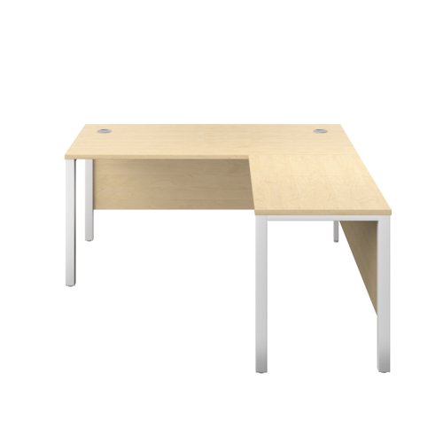 The Goal Post Right Hand Return Desk is the perfect addition to any modern office space. With its ultra-modern goalpost leg design and modesty panel, this return style desk is both stylish and functional. The secure and sturdy frame ensures long-lasting use, while the durable and well-joined tops provide a timeless finish. The 25mm top thickness adds to the desk's durability and strength. This desk is perfect for those who want a sleek and modern workspace that is both functional and stylish. Whether you're working from home or in the office, the Goal Post Right Hand Return Desk is the perfect choice for anyone who wants a desk that is both secure and stylish.