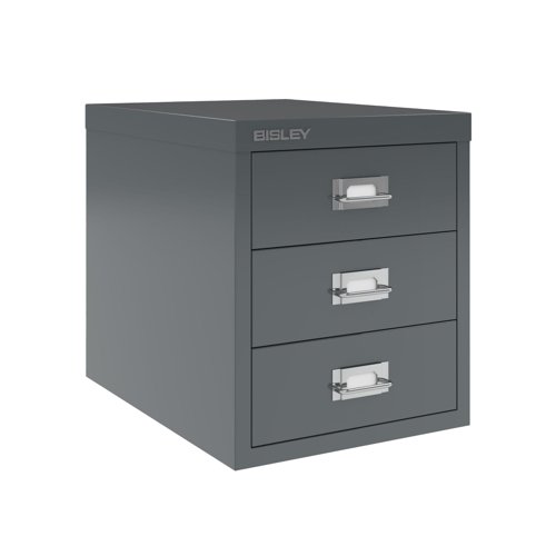 H123NL-AA3 | The Bisley 12 Series Multidrawer Storage Unit is a design classic that has been immensely popular since its first production run in 1958. This particular model features 3 drawers and is available in a range of colours to suit any office or home environment.