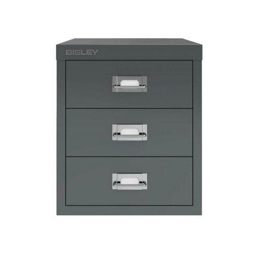 H123NL-AA3 | The Bisley 12 Series Multidrawer Storage Unit is a design classic that has been immensely popular since its first production run in 1958. This particular model features 3 drawers and is available in a range of colours to suit any office or home environment.