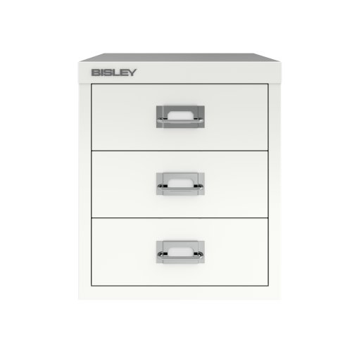 H123NL-BA5 | The Bisley 12 Series Multidrawer Storage Unit is a design classic that has been immensely popular since its first production run in 1958. This particular model features 3 drawers and is available in a range of colours to suit any office or home environment.