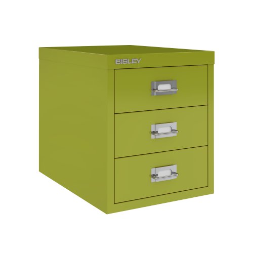 H123NL-BH2 | The Bisley 12 Series Multidrawer Storage Unit is a design classic that has been immensely popular since its first production run in 1958. This particular model features 3 drawers and is available in a range of colours to suit any office or home environment.