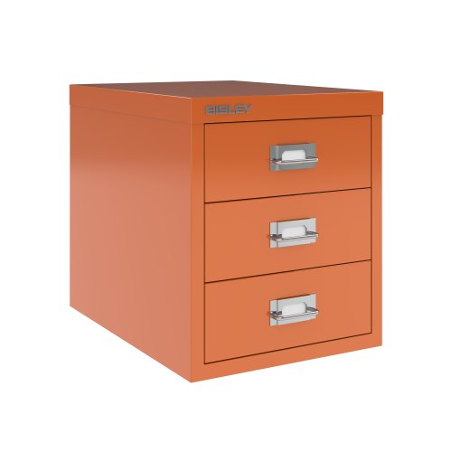 Bisley 12 Series Multidrawer Storage Unit 3 Drawer Orange