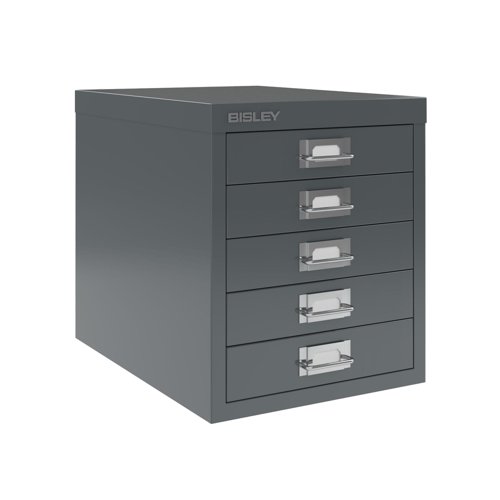 Bisley 12 Series Multidrawer Storage Unit 5 Drawer Anthracite Grey