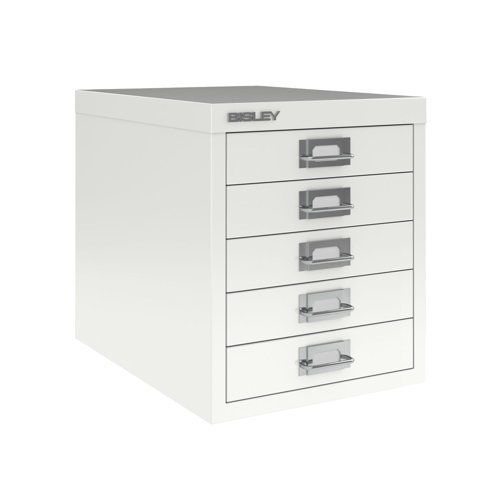 Bisley 12 Series Multidrawer Storage Unit 5 Drawer Traffic White